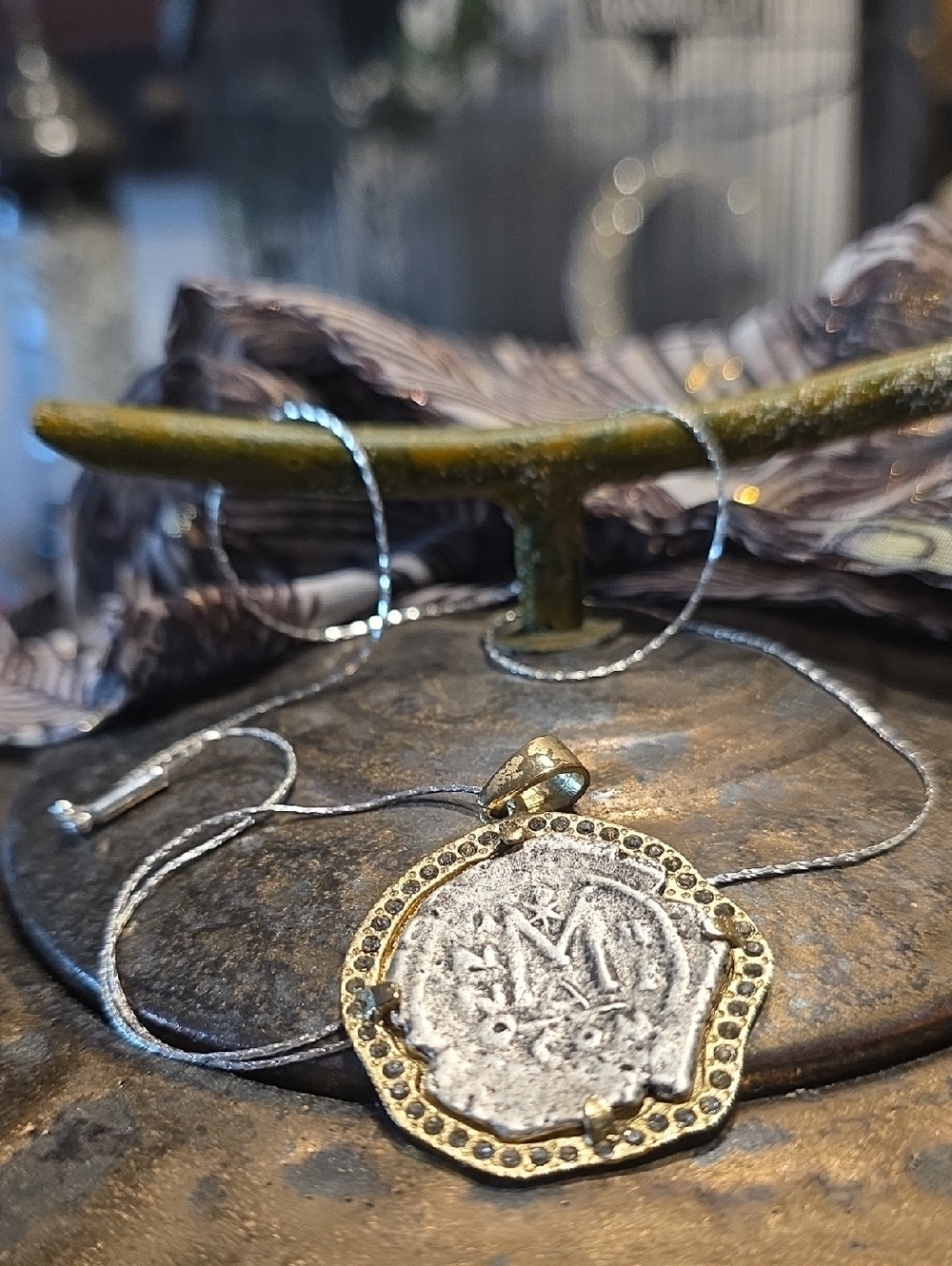 Gold-Tone Coin Pendant Necklace